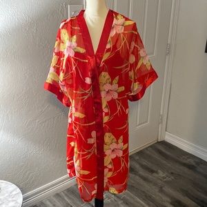 2 piece nightie with floral robe